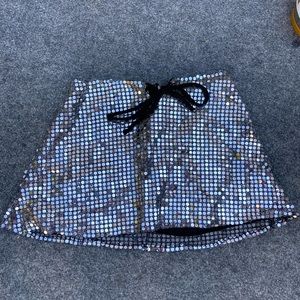 Shiny disco skirt